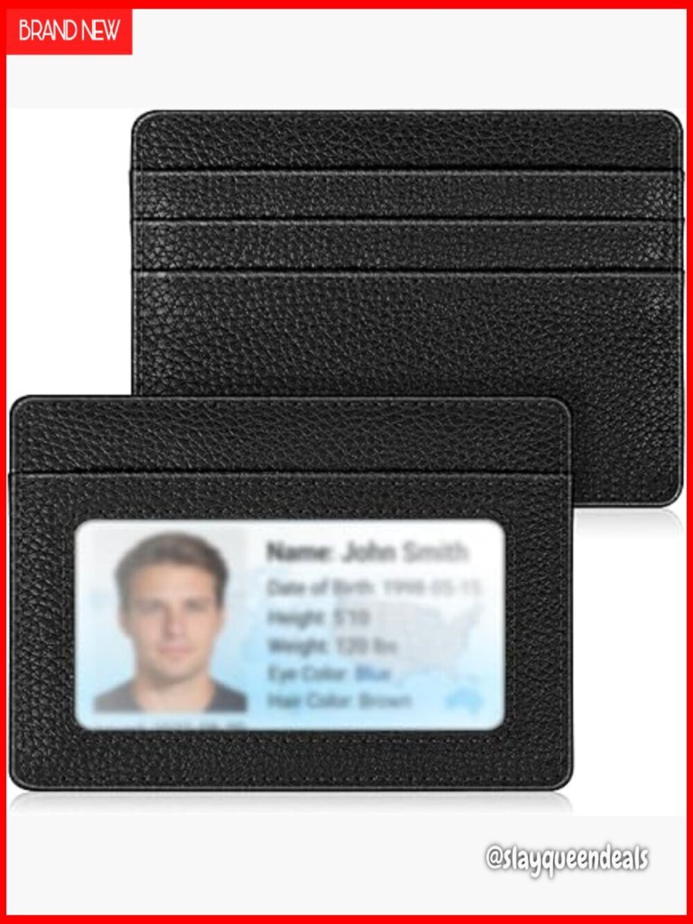 Slim RFID Blocking Card Holder with ID Window Front Pocket Wallet